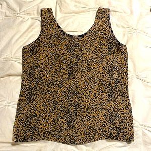 100% Silk reversible animal print tank top